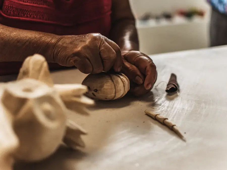 Atelier sculpture sur fruits et légumes