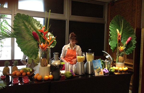 Animation vélo à smoothies